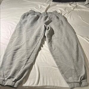 Hollister Gray Sweatpants Soft Cotton Elastic Cuffs